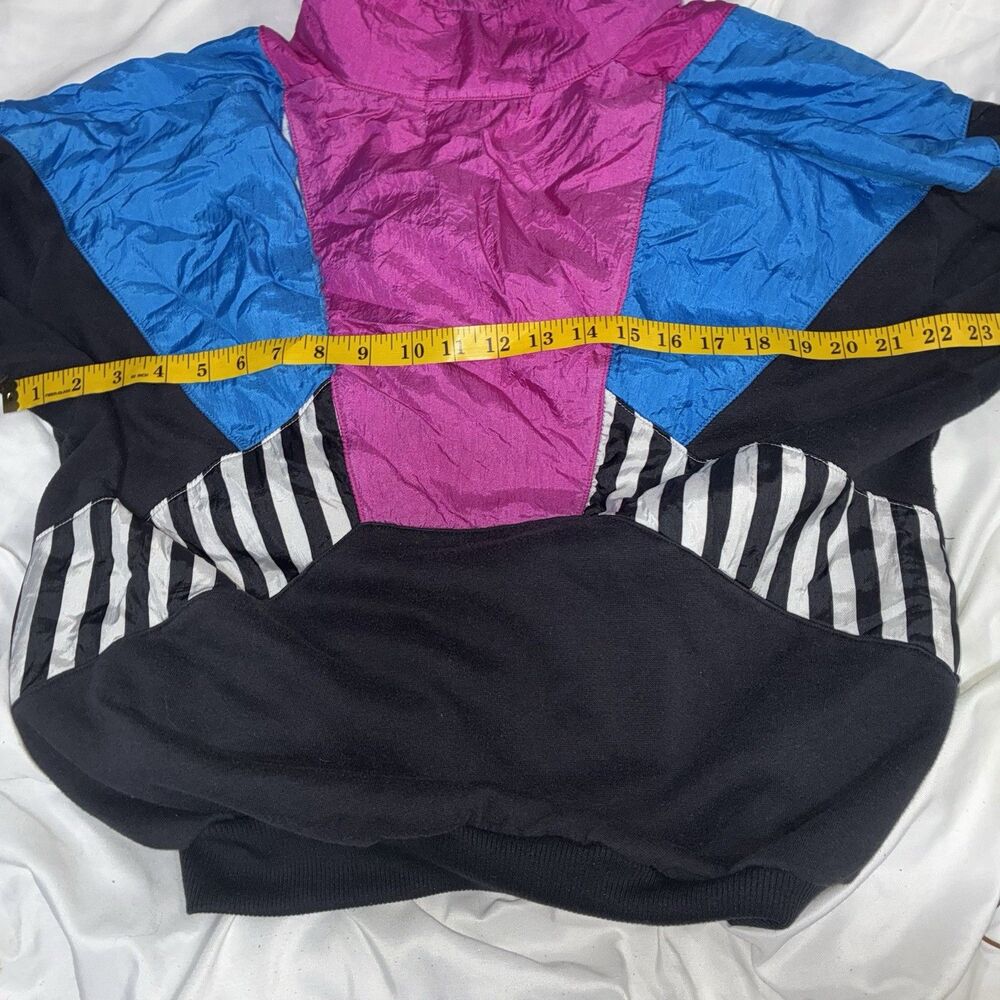 Vintage Casual Isle 90s Colorblock Pullover Jacket Flawed Size L - Picture 8 of 9